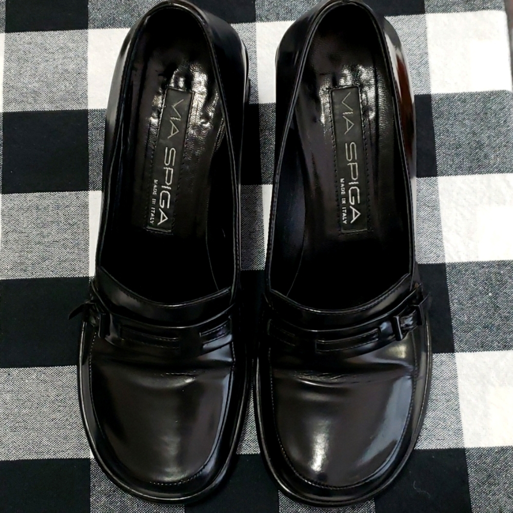 VIA SPIGA LOAFERS  BLK SZ 6